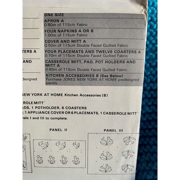 Butterick Sewing pattern 4147 Apron toaster cozy place mat - Picture 8 of 8